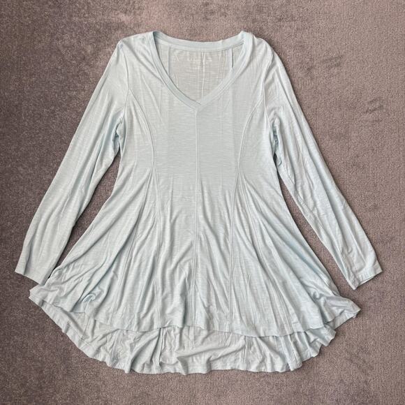 Soft Surroundings Tunic Womens Small Long Sleeve V Neck Flare Hem Lightweight - Picture 1 of 8